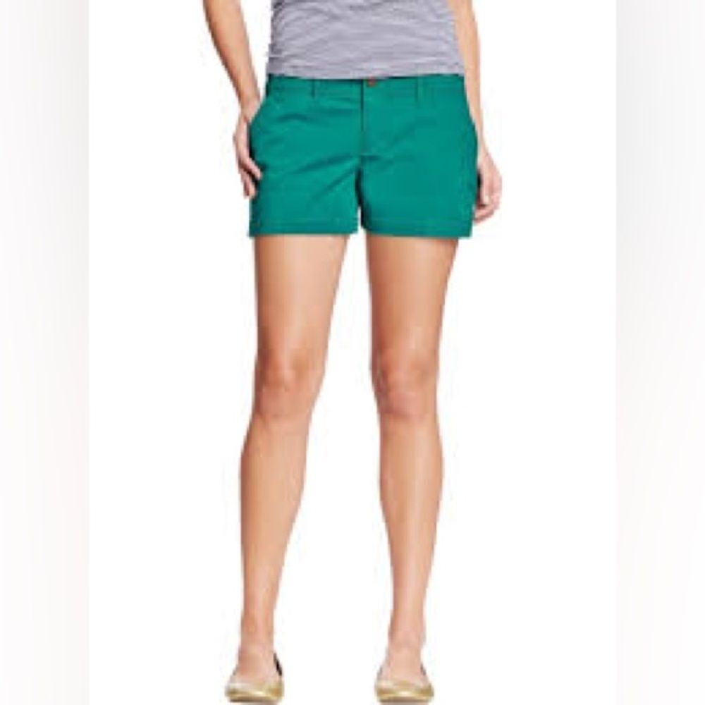 LOFT Women's Green 100% Cotton Chino Shorts - Size 12